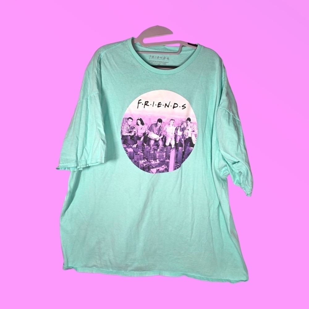 Friends TV Show Mint Green Graphic T-Shirt Size 3XL